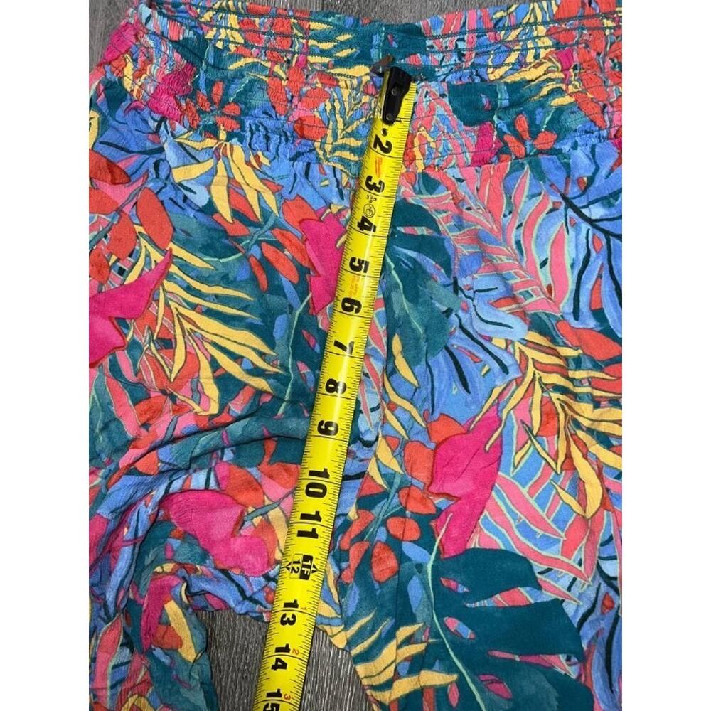 Kona Sol Women’s Multi Color Tropical beach Print Pants Large A005630 - Picture 5 of 8